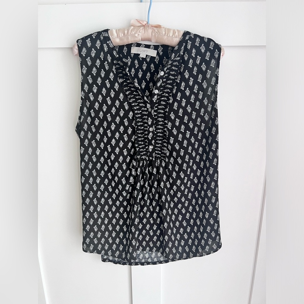 LOFT mixed media blouse!